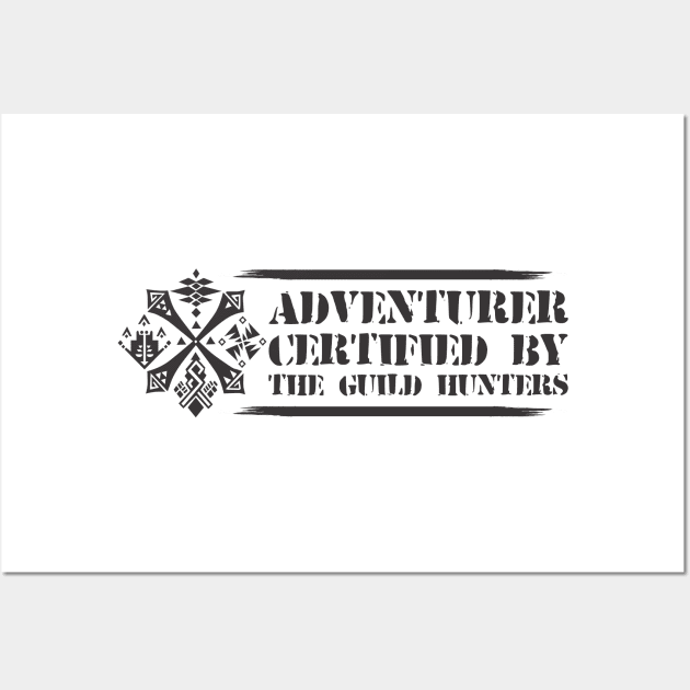 Certified Adventurer BLACK Wall Art by MinosArt